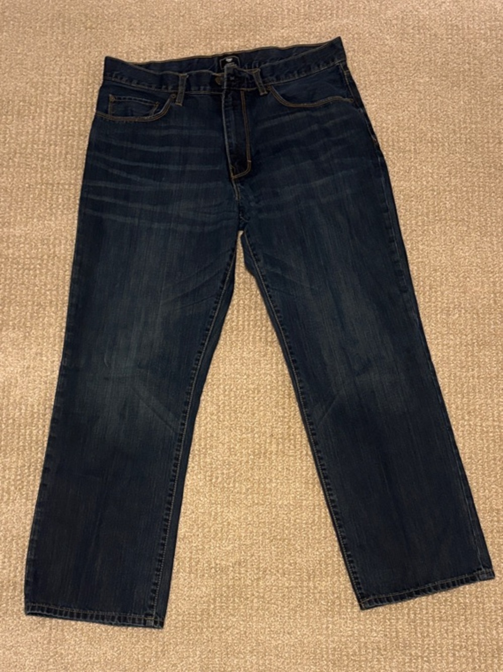 Men's Dark Blue Loose Fit Jeans